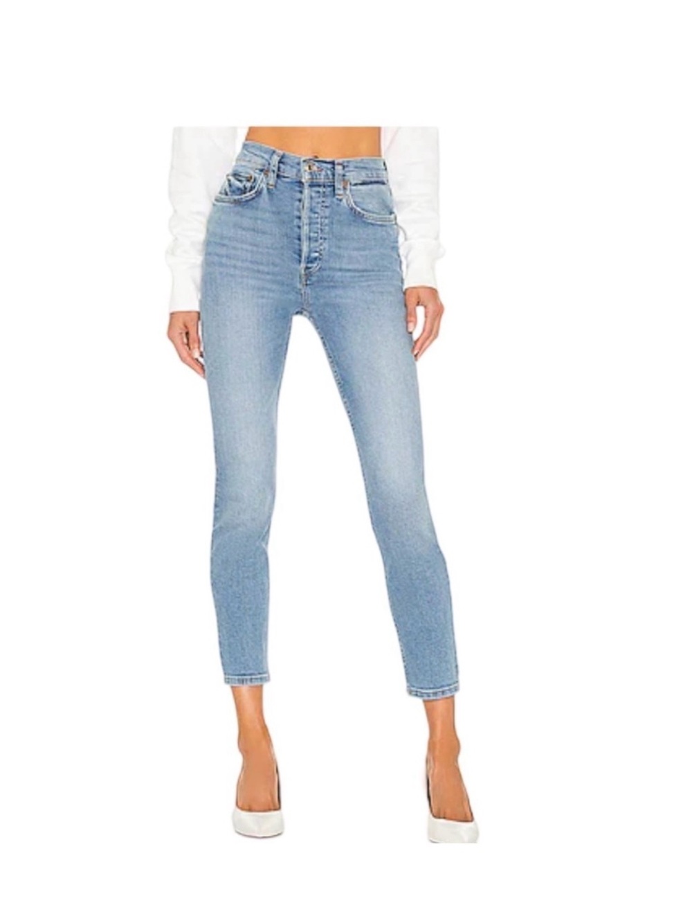 Re/Done High-Rise Ankle Skinny Crop Jeans